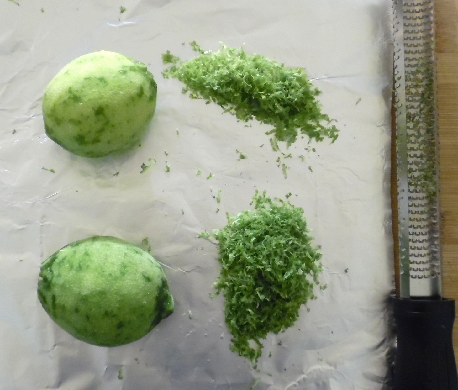 Zesting the limes. Zesting the limes.