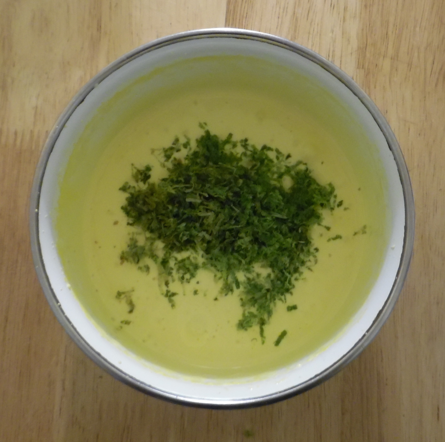 Adding lime zest. Adding lime zest.